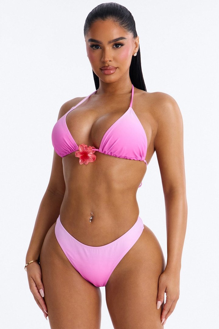 Better Off Bikini And Coverup Skirt - Pink/combo