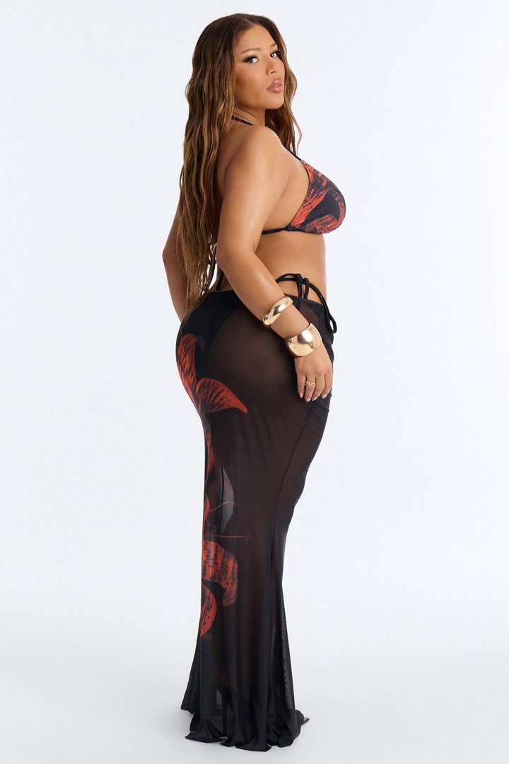Sure Thing Bikini And Sarong - Black