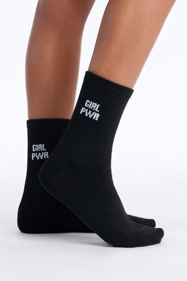Mini Cutesy Socks - Black/White