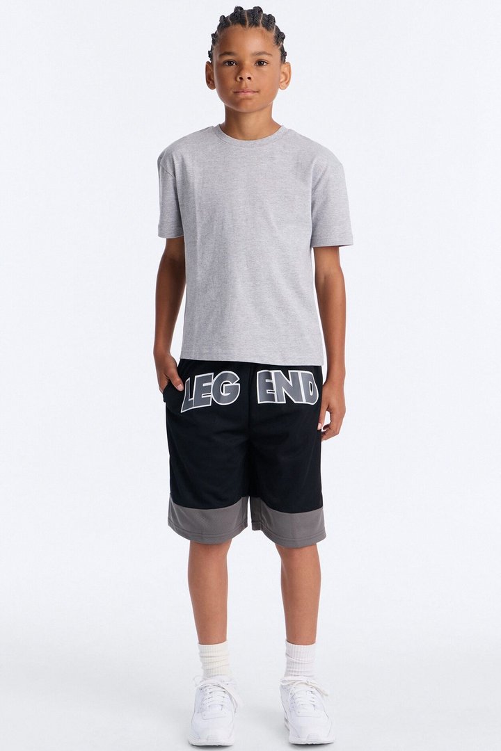 Mini Forever A Legend Mesh Shorts - Black