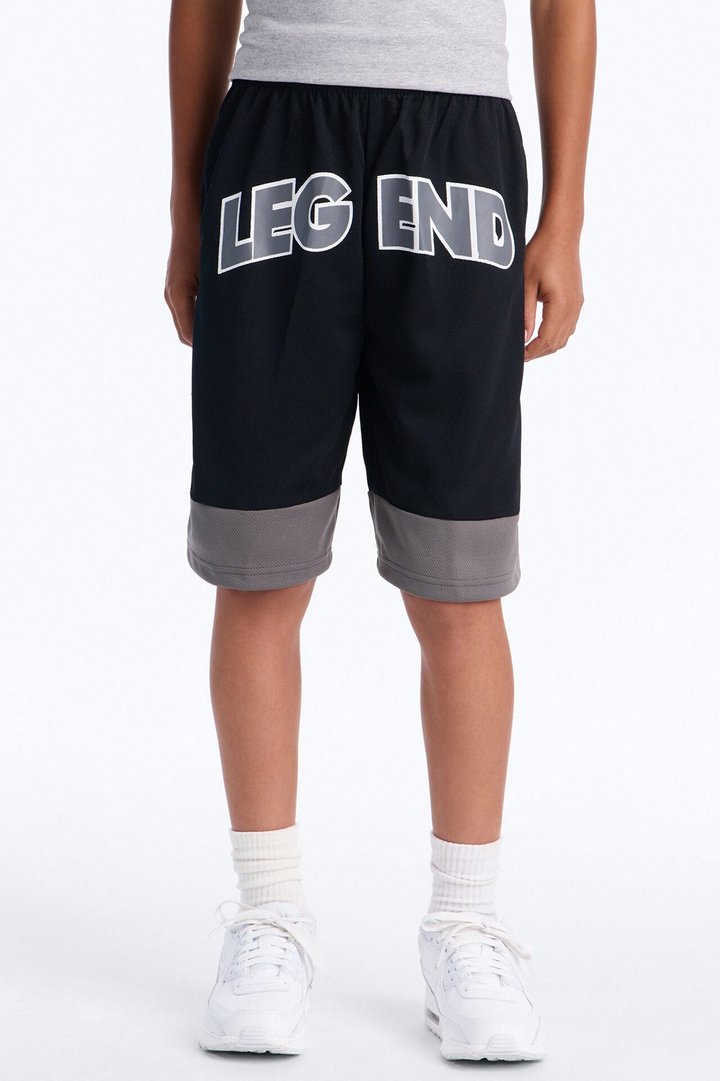 Mini Forever A Legend Mesh Shorts - Black