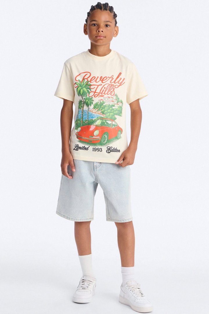 Mini Beverly Hills 1993 Short Sleeve Tee - Cream