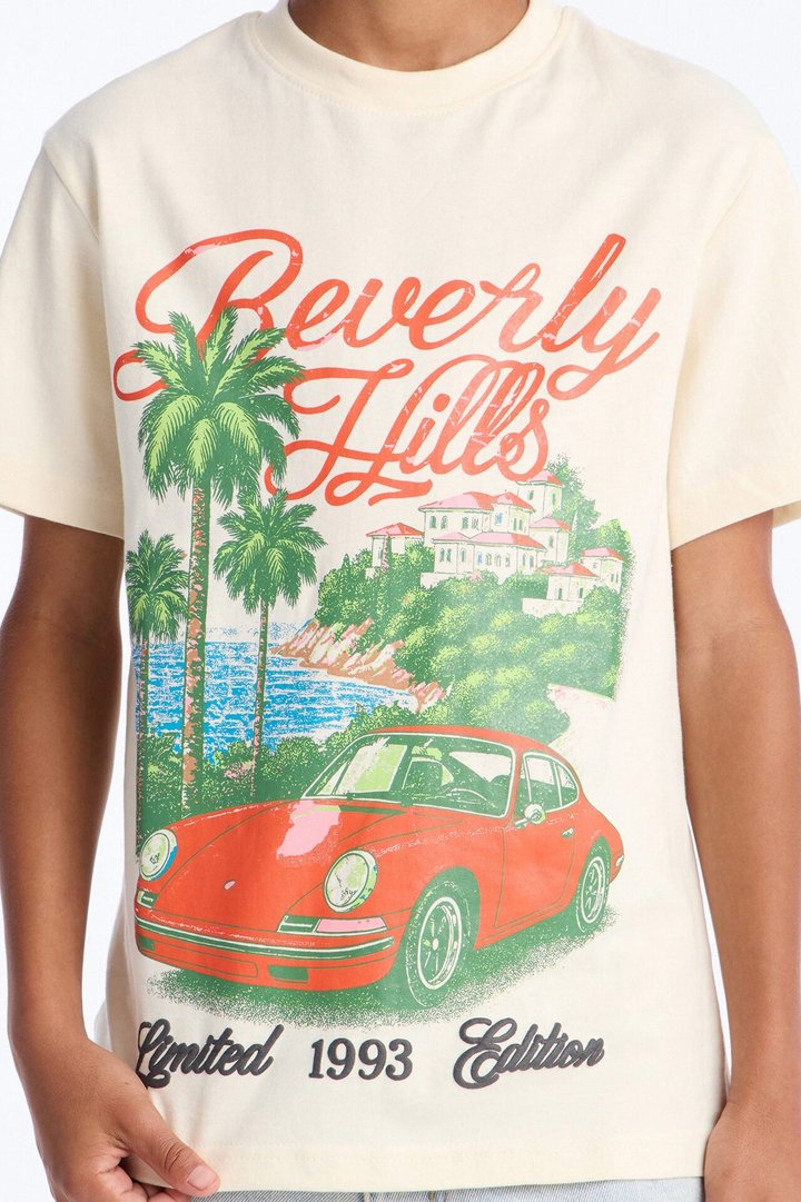 Mini Beverly Hills 1993 Short Sleeve Tee - Cream