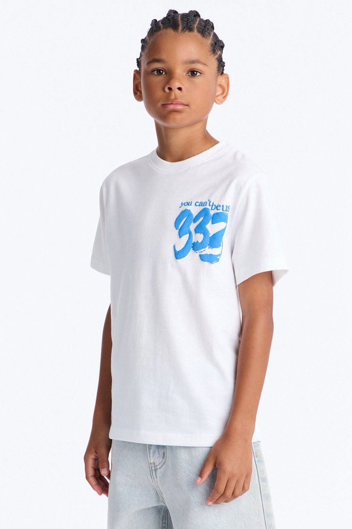 Mini You Can't Be Us Short Sleeve Front/Back Tee - White