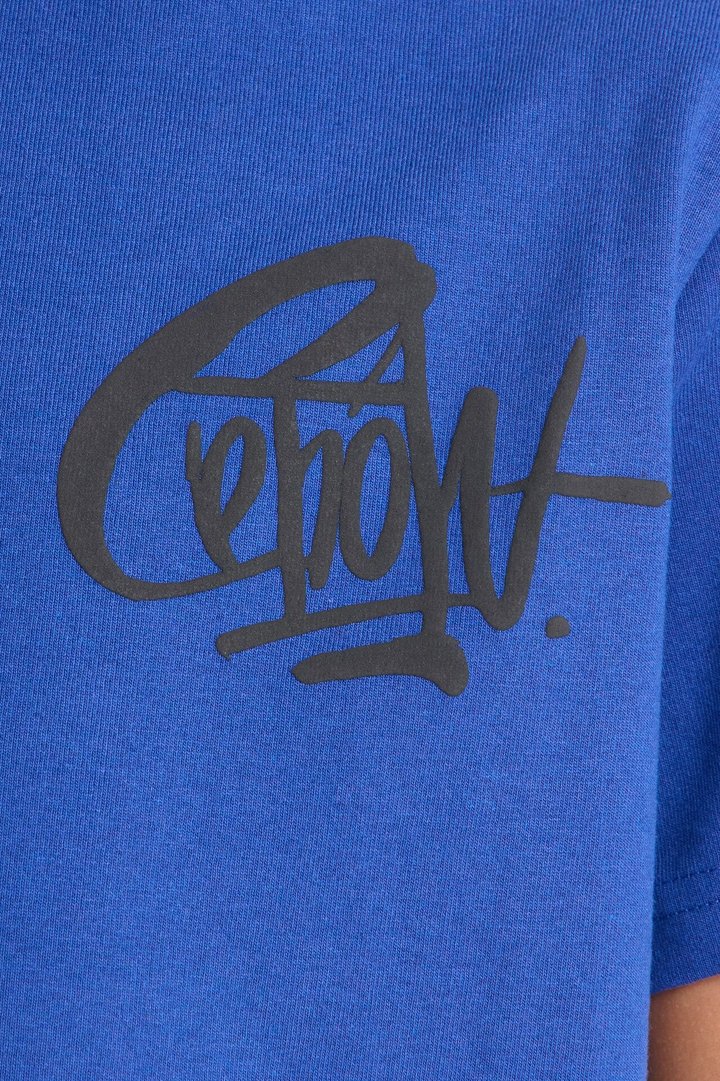 Mini Greatest Graffiti Short Sleeve Front/Back Tee - Royal
