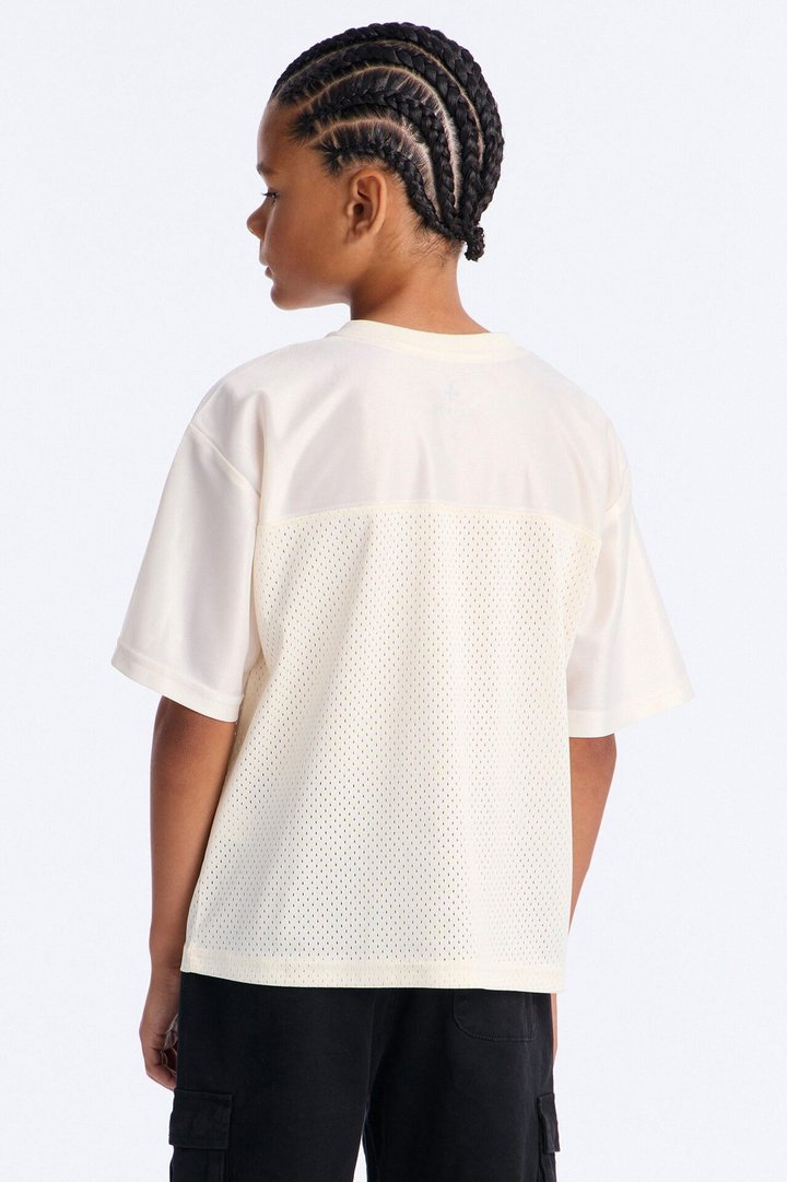 Mini Saints Studios Short Sleeve Soccer Jersey - Off White
