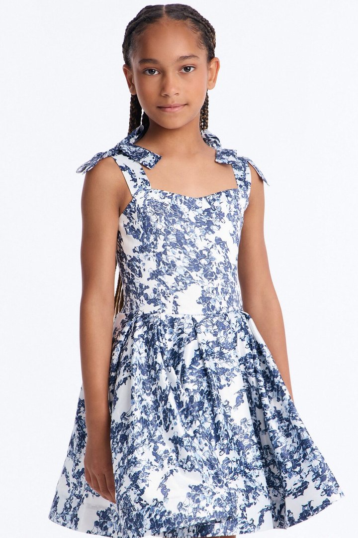 Mini Whimsical Night Mini Dress - Navy/combo