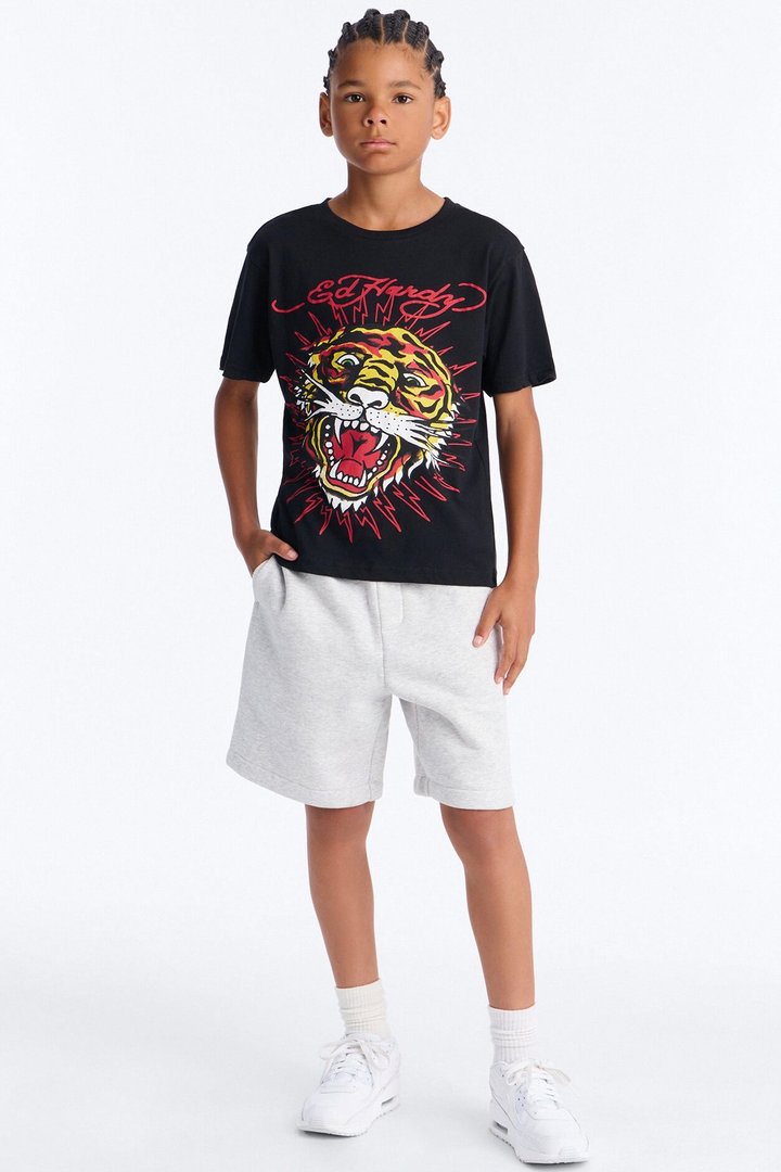 Mini Ed Hardy 1971 Front/Back Short Sleeve Tee - Black