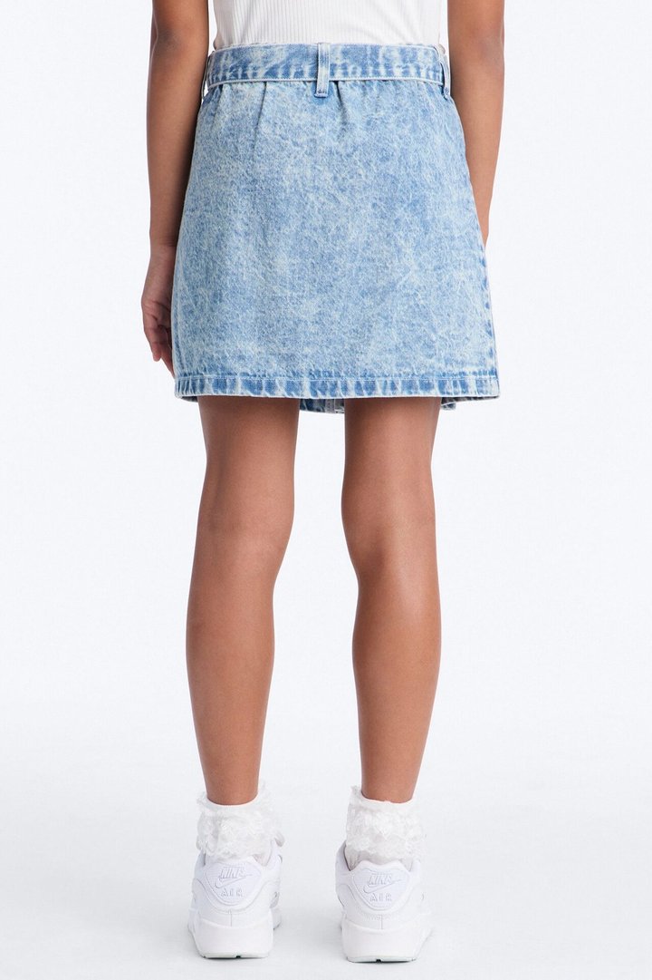 Mini Endless Love Mineral Wash Denim Skirt - Light Wash