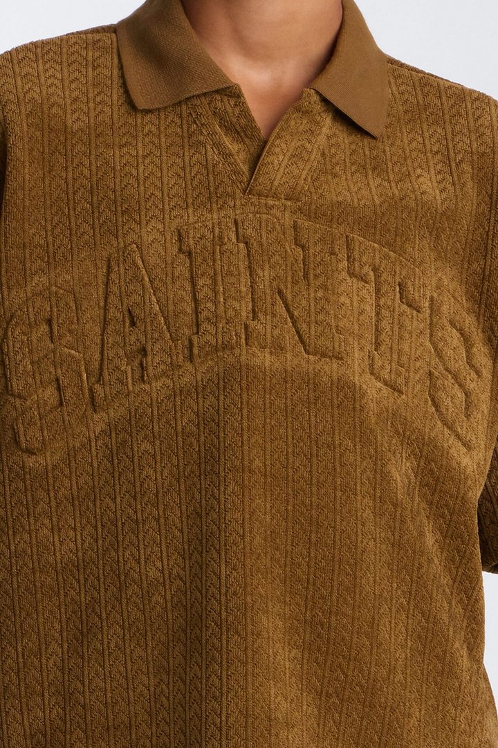 Mini Boxy Lexington Saints Johnny Collar Polo - Brown