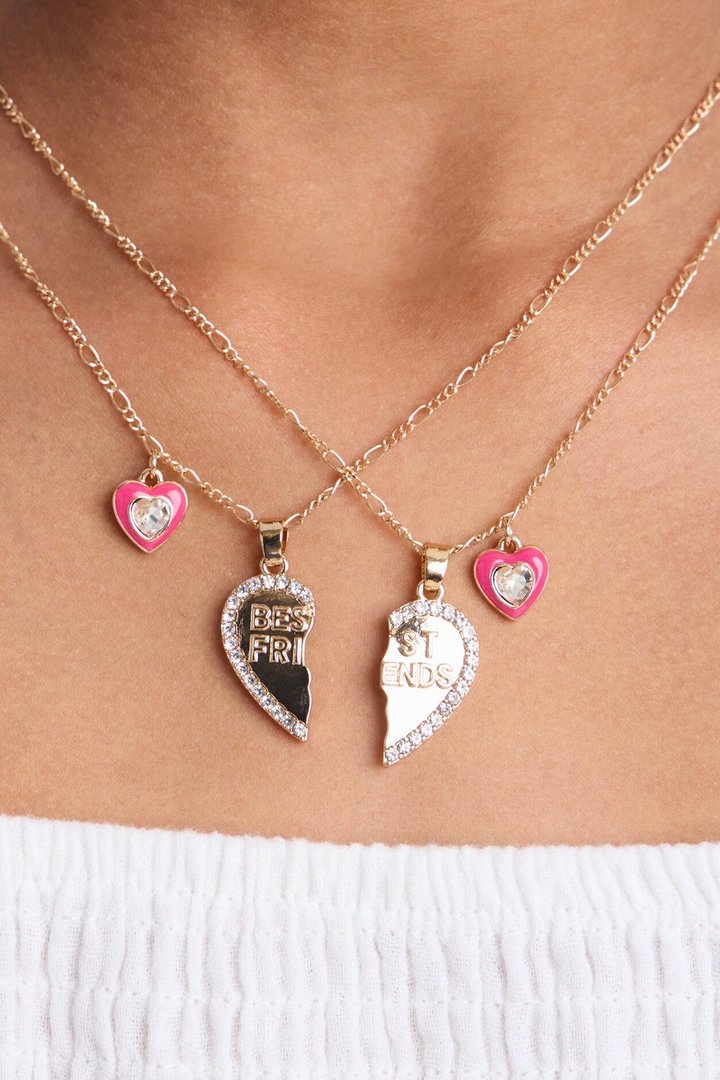 Mini Best Friends Necklace Set - Gold
