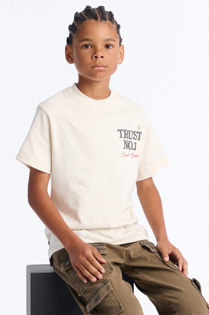 Mini Trust No 1 Short Sleeve Front/Back Tee - White