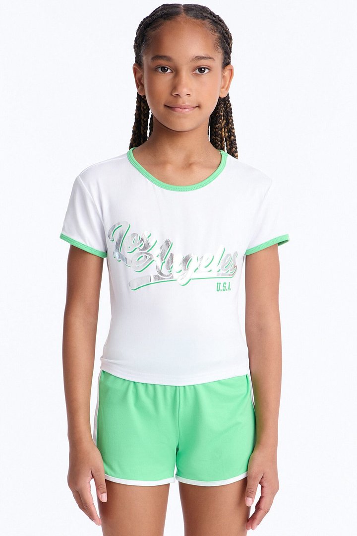 Mini That Los Angeles Life Short Set - Green/combo