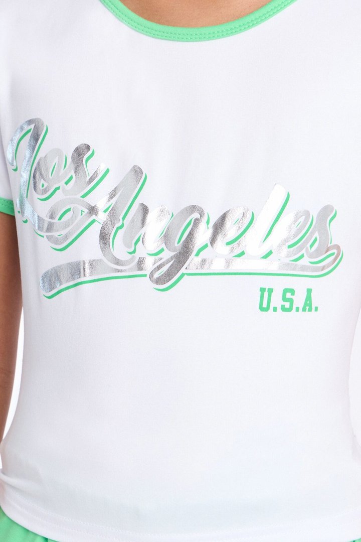 Mini That Los Angeles Life Short Set - Green/combo