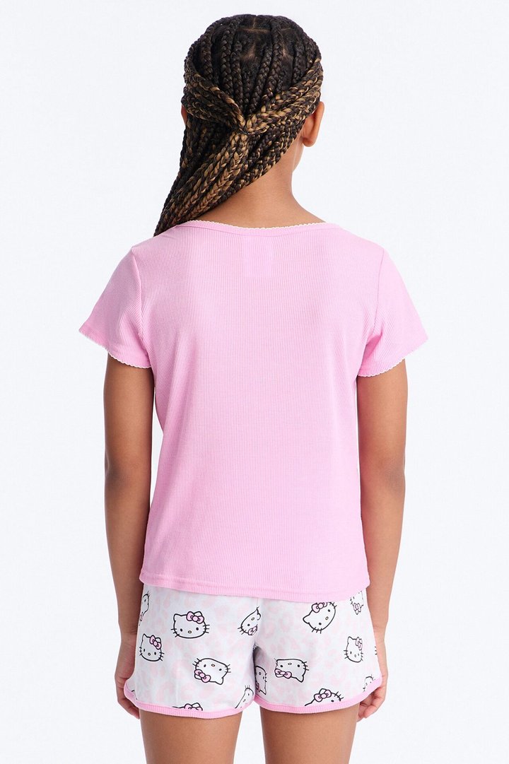 Mini Hello Kitty Stay Cute Short Set - Pink/combo