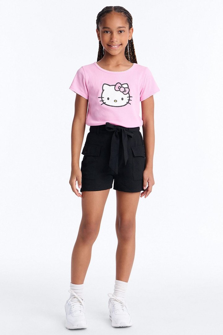 Mini Elena Cargo Shorts - Black