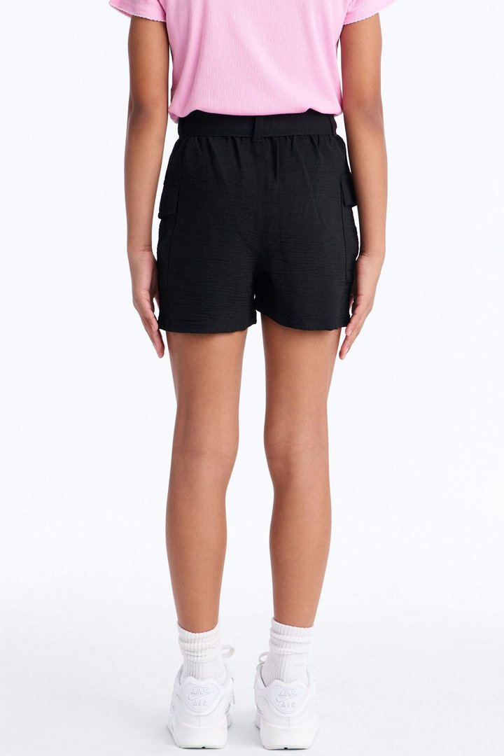 Mini Elena Cargo Shorts - Black