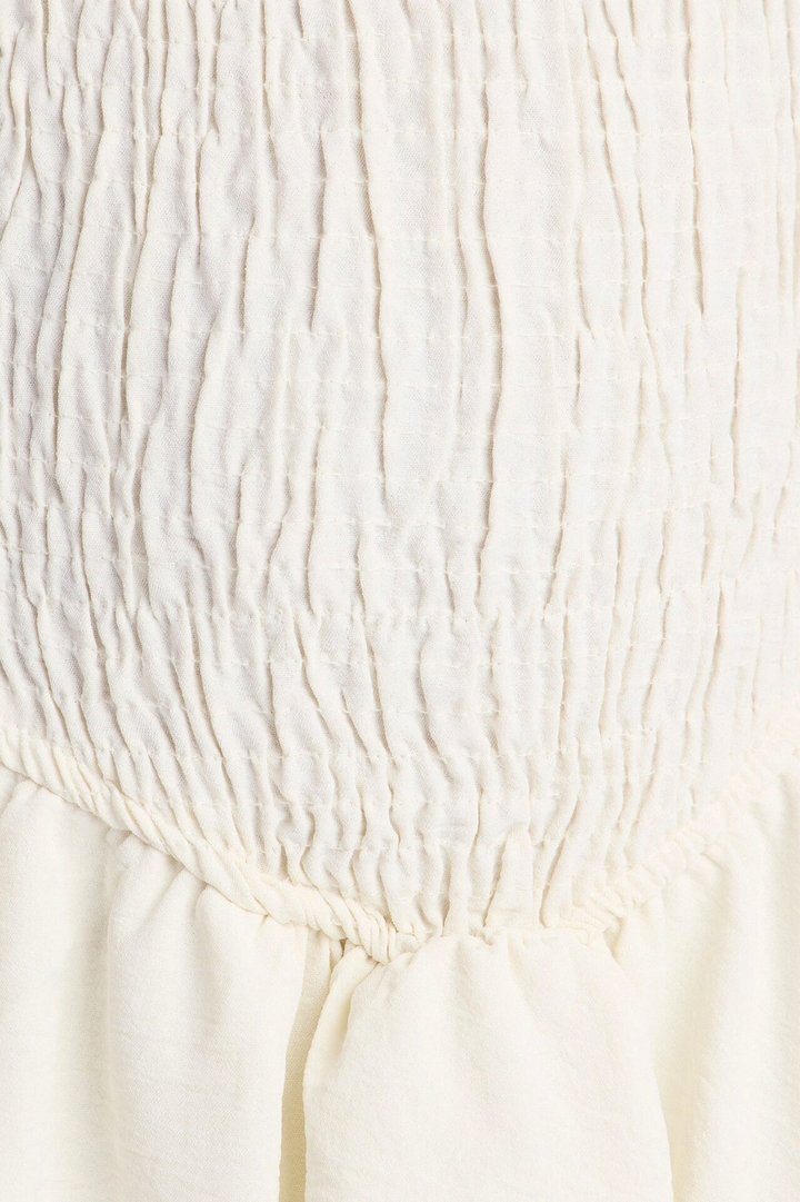 Mini Shaye Smocked Romper - Ivory