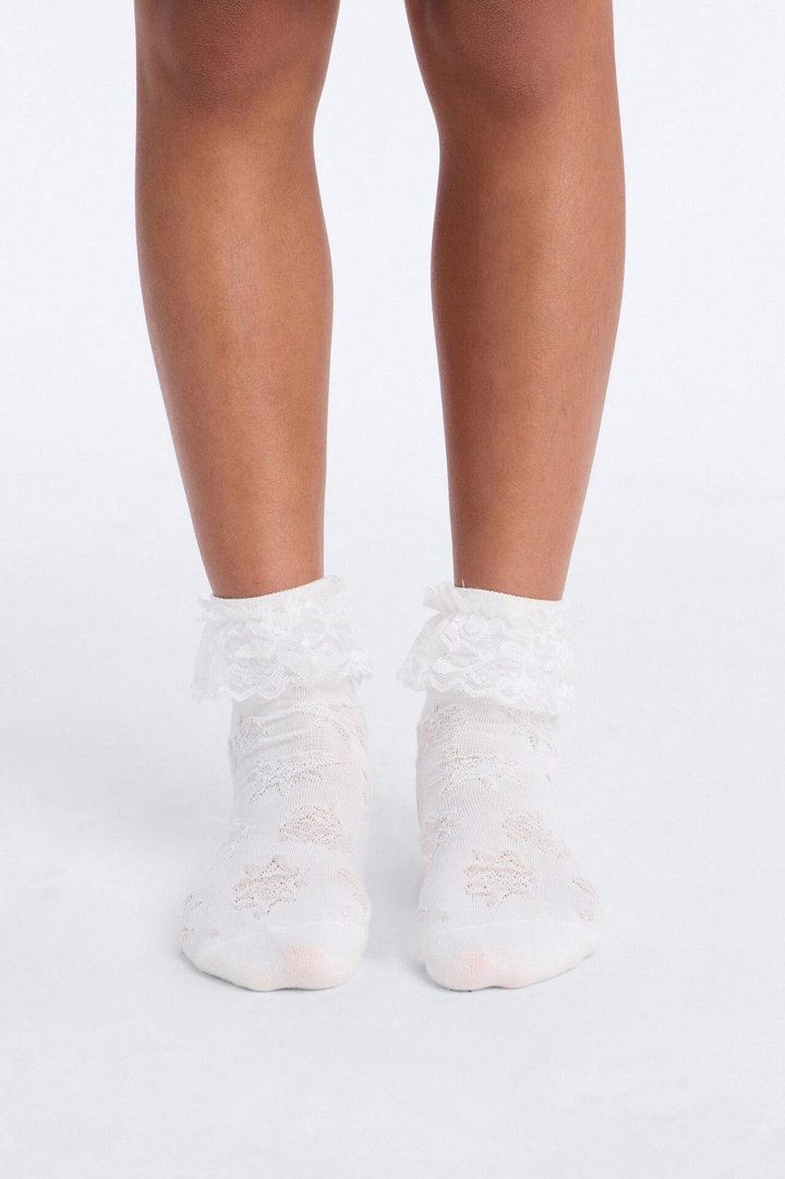 Mini Floral Dreams Socks - White