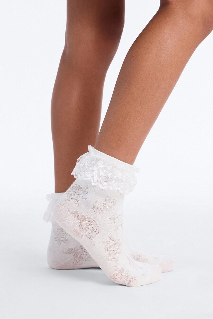 Mini Floral Dreams Socks - White