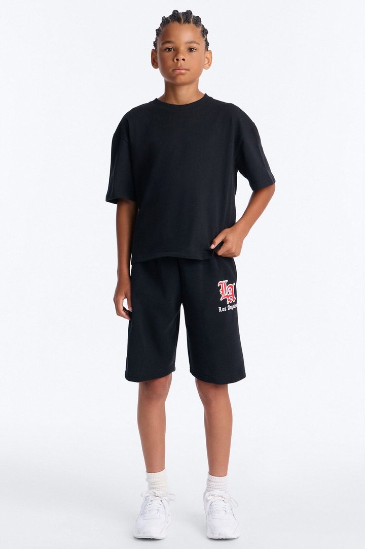 Mini LA Living Fleece Shorts - Black
