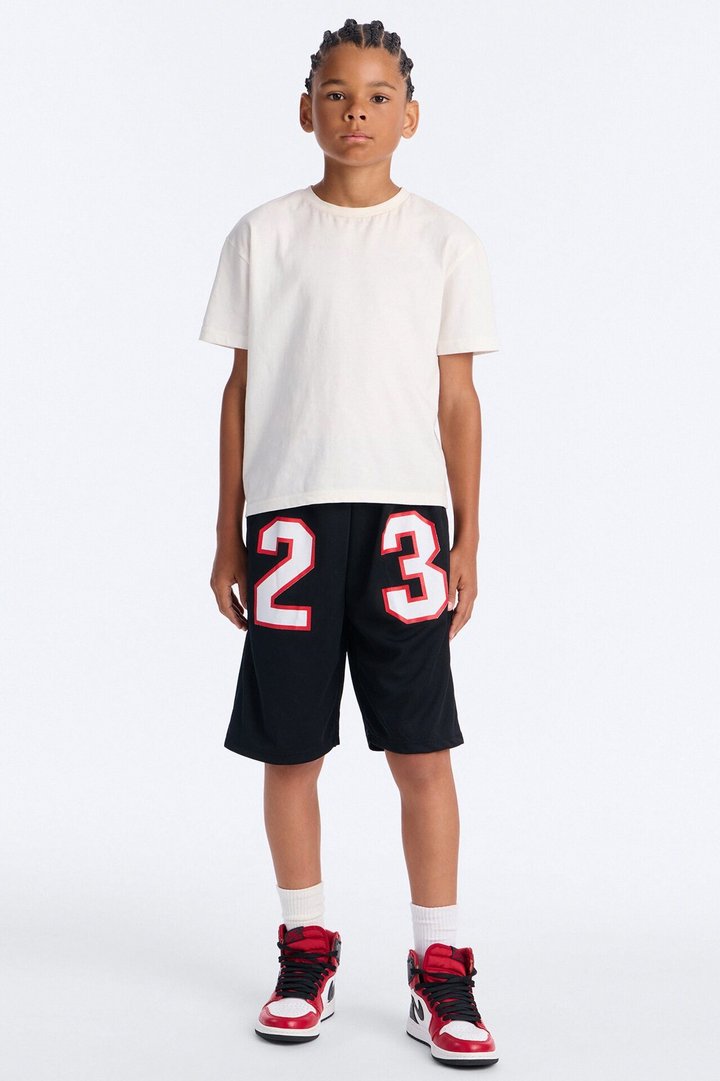 Mini Number 23 Mesh Shorts - Black