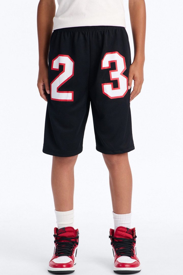 Mini Number 23 Mesh Shorts - Black