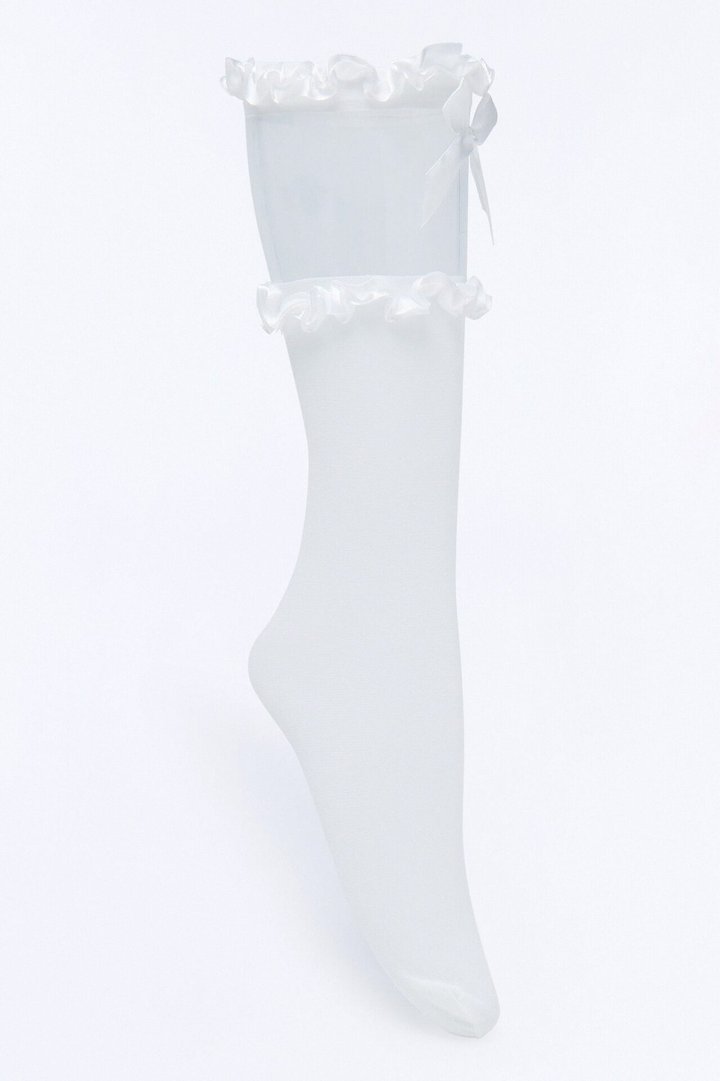 Take Me On A Date Socks - White