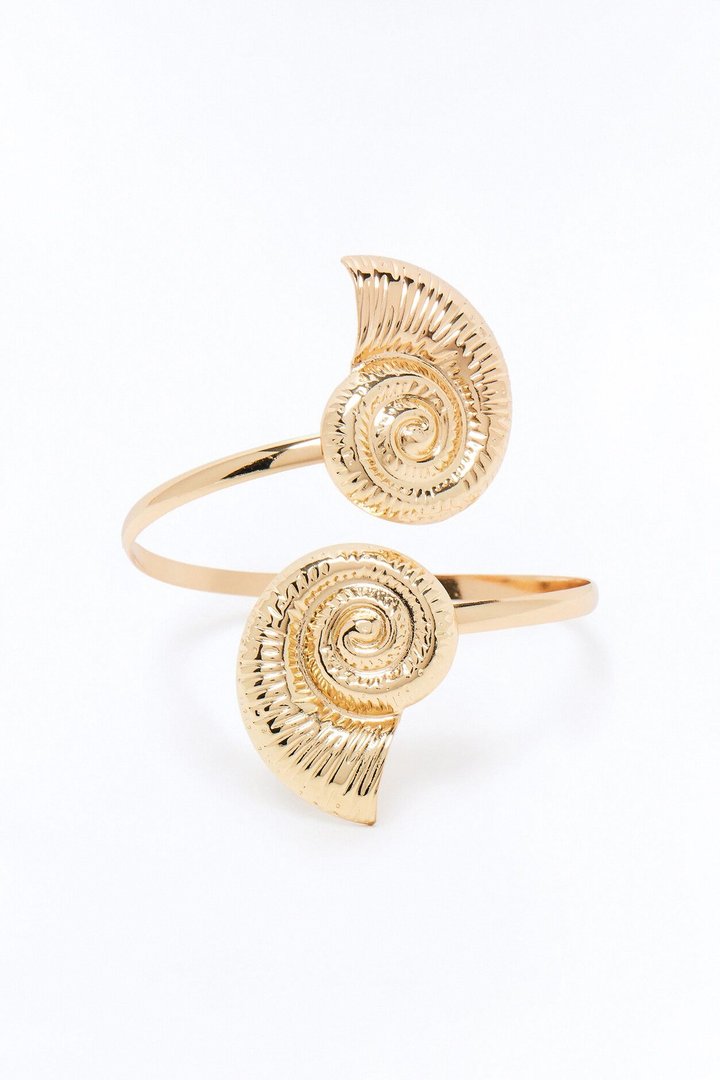 Mia Tropical Seashell Arm Cuff - Gold