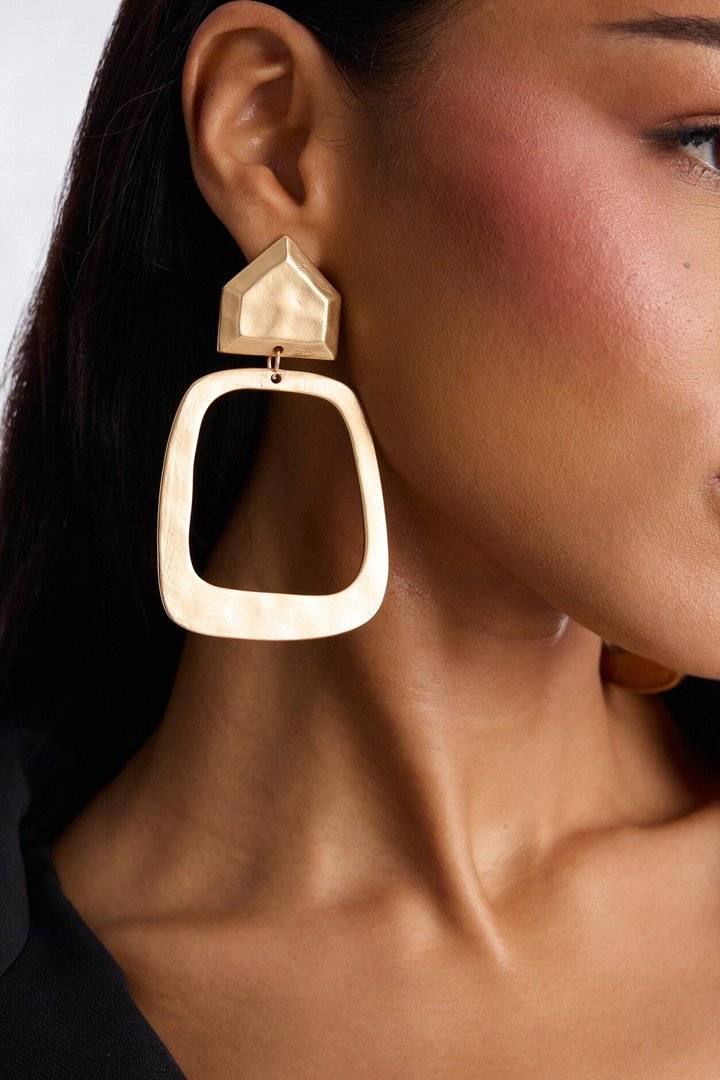 Matte Luxe Drop Earrings - Gold