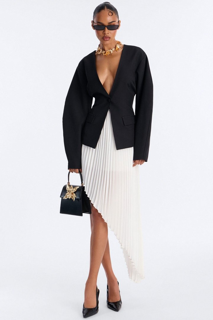 Mariella Barrel Sleeve Blazer - Black