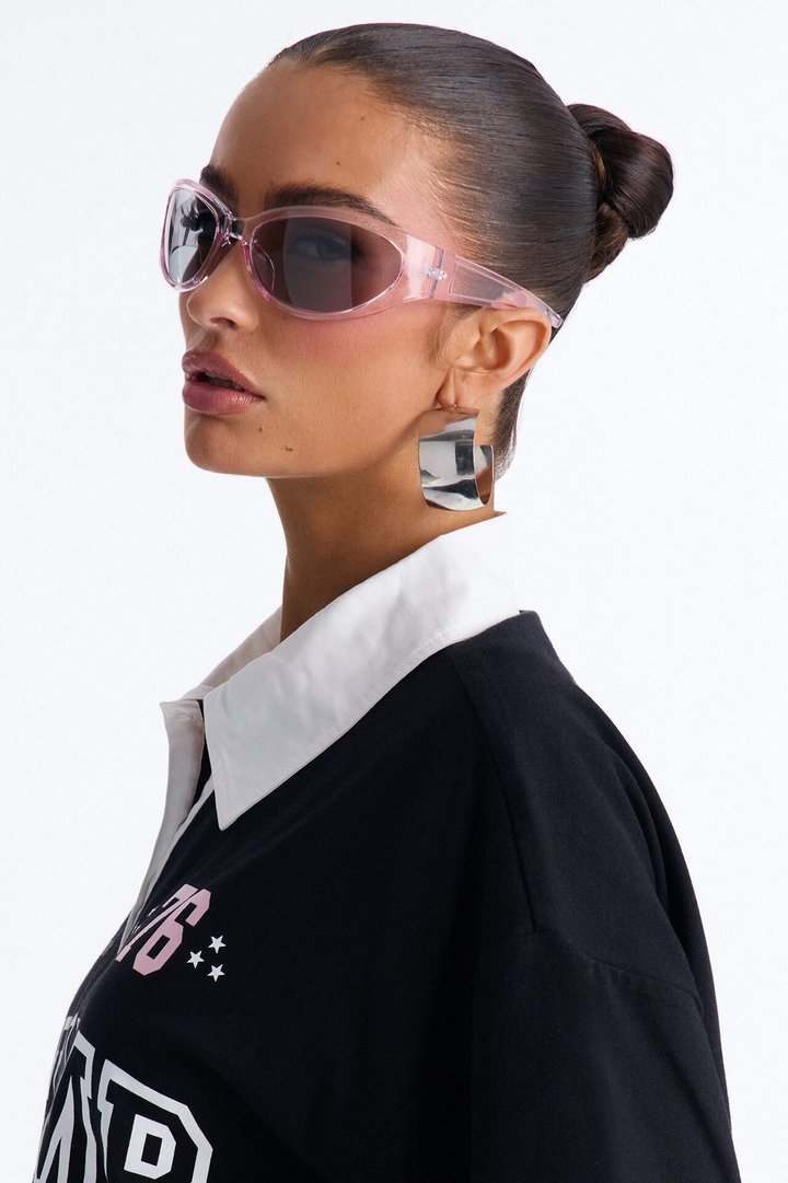 Jelly Bean Shield Sunglasses - Pink