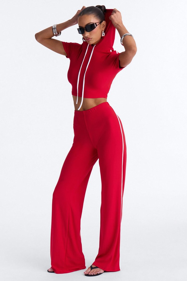 Courtside Crush Pant Set - Red