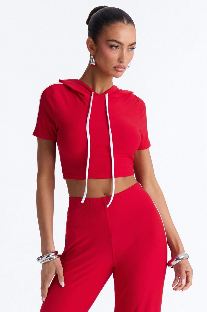 Courtside Crush Pant Set - Red