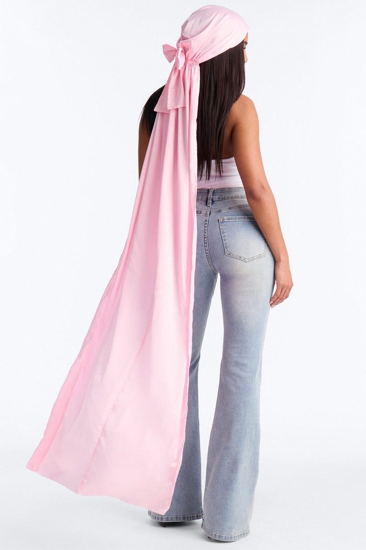 She Is A Wave Oversized Durag - Pink