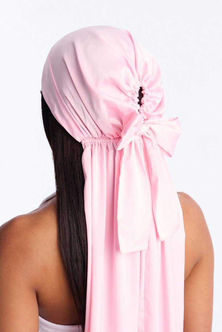 She Is A Wave Oversized Durag - Pink