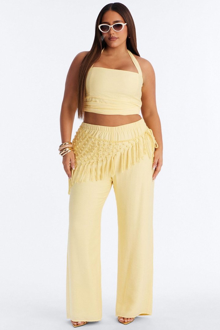 Isabelle 3 Piece Pant Set - Yellow