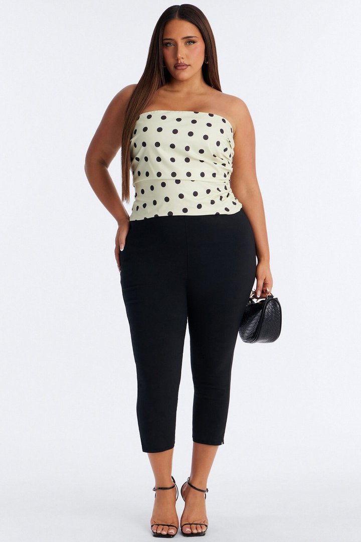 Dots Before Drama Smocked Tube Top - Cream/combo