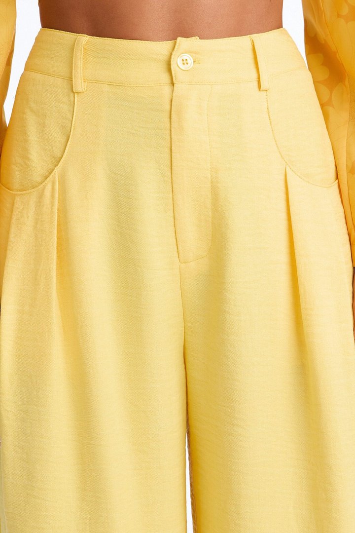 Matson Wide Leg Trouser - Butter Yellow