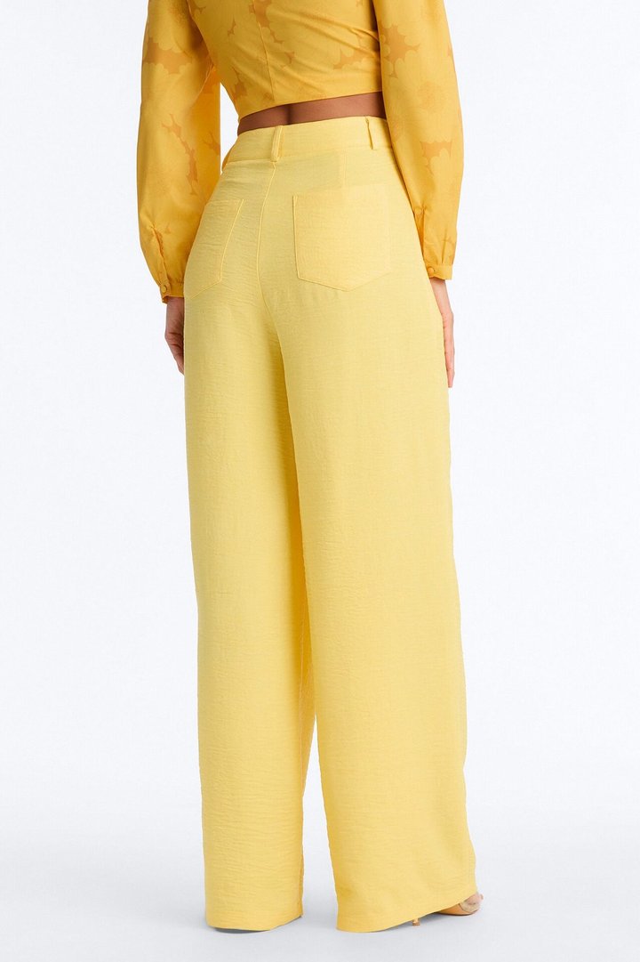 Matson Wide Leg Trouser - Butter Yellow