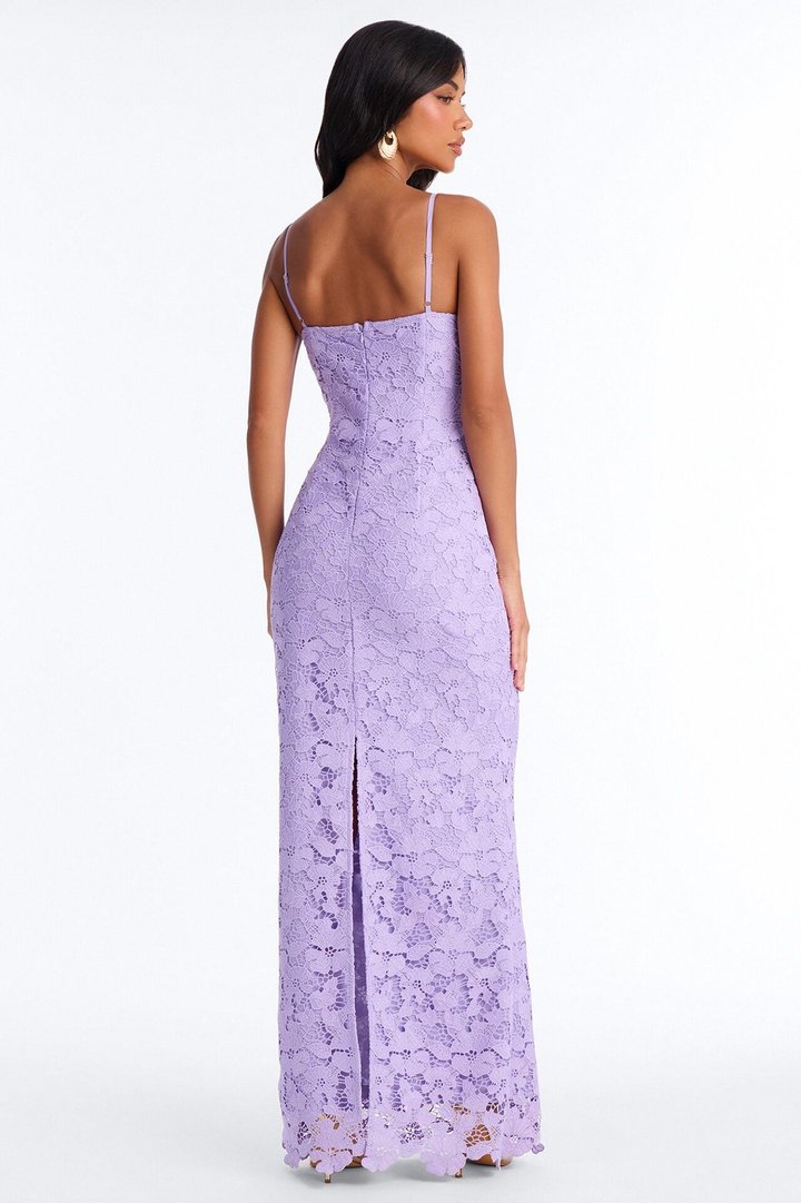 Leila Lace Maxi Dress - Lavender