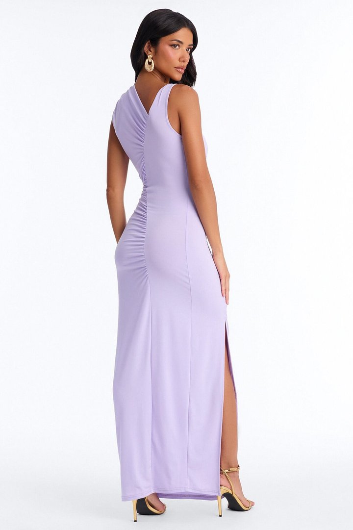 Analise Asymmetrical Maxi Dress - Lavender