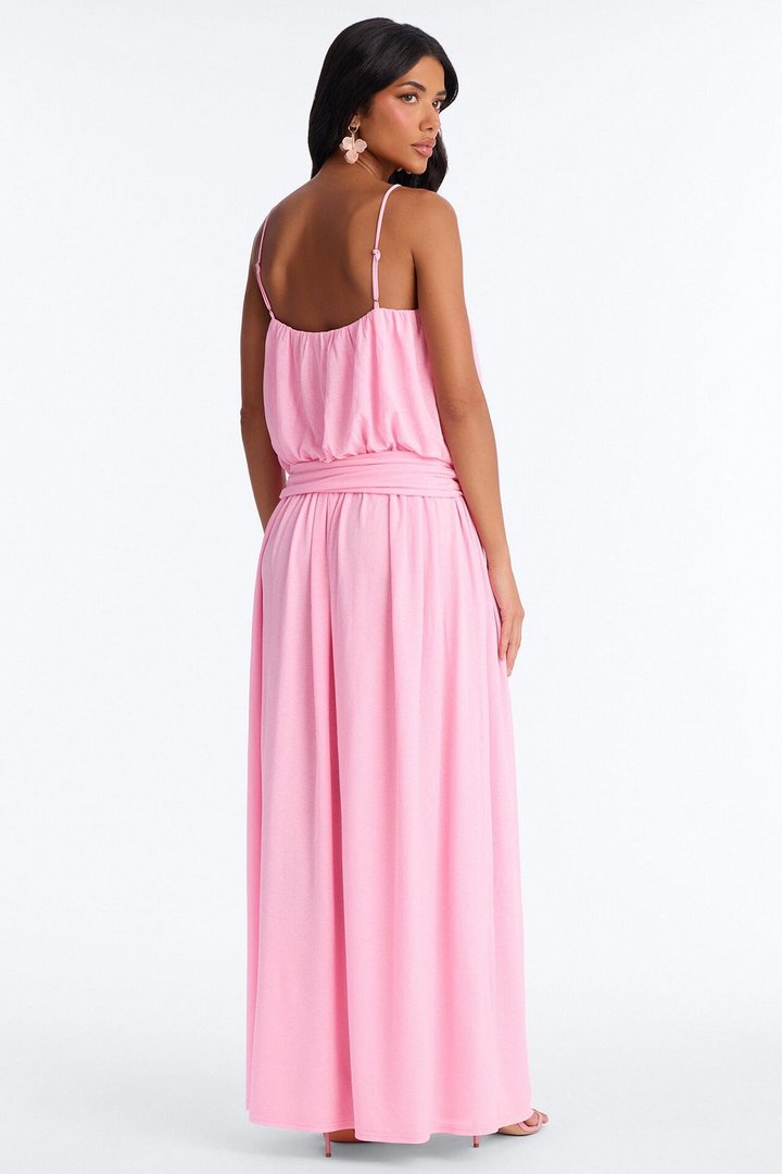 Quiet Confidence Flowy Maxi Dress - Bubblegum Pink