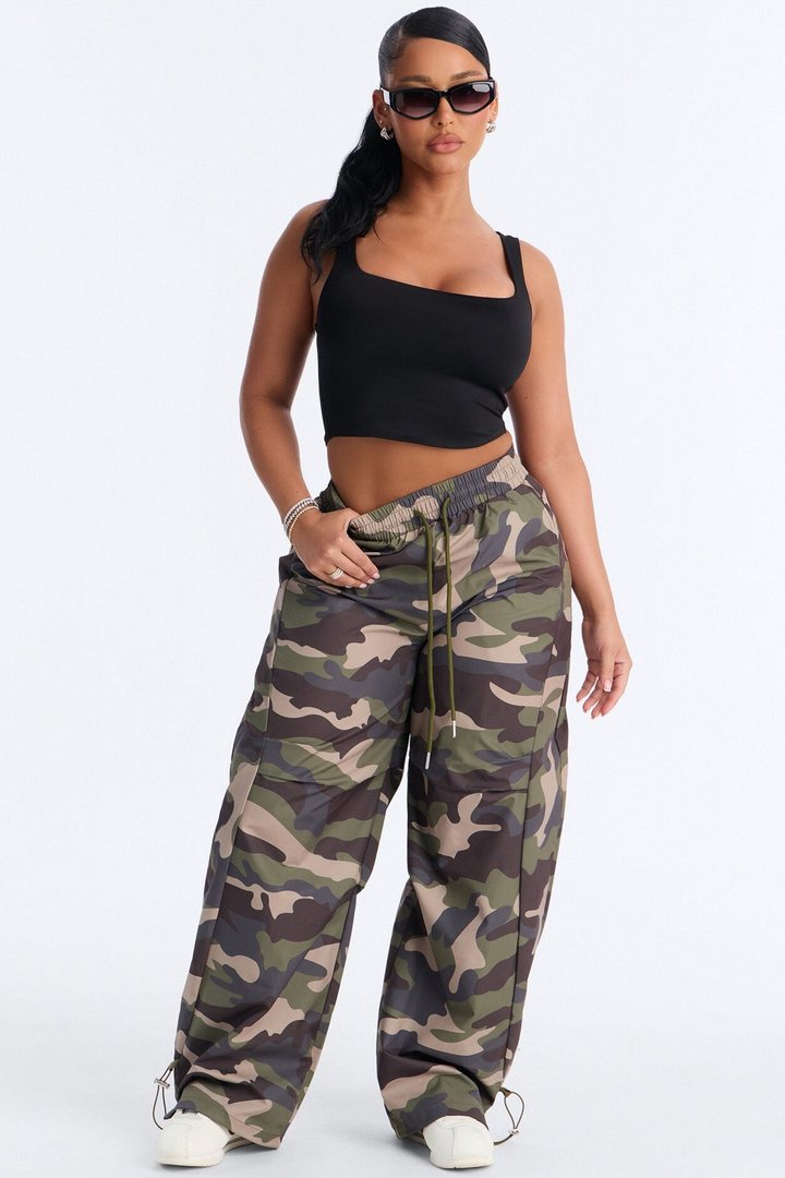 Can't See Me Camo Barrel Leg Joggers 30″ - Camouflage