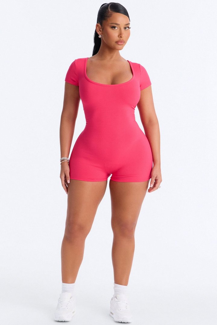Sandie Romper - Hot Pink