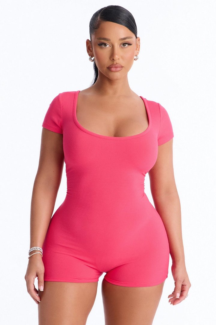 Sandie Romper - Hot Pink