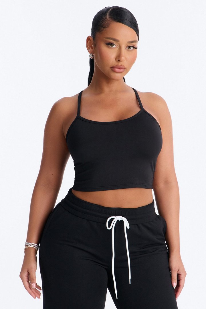 Tiana Wide Leg Pant Set - Black