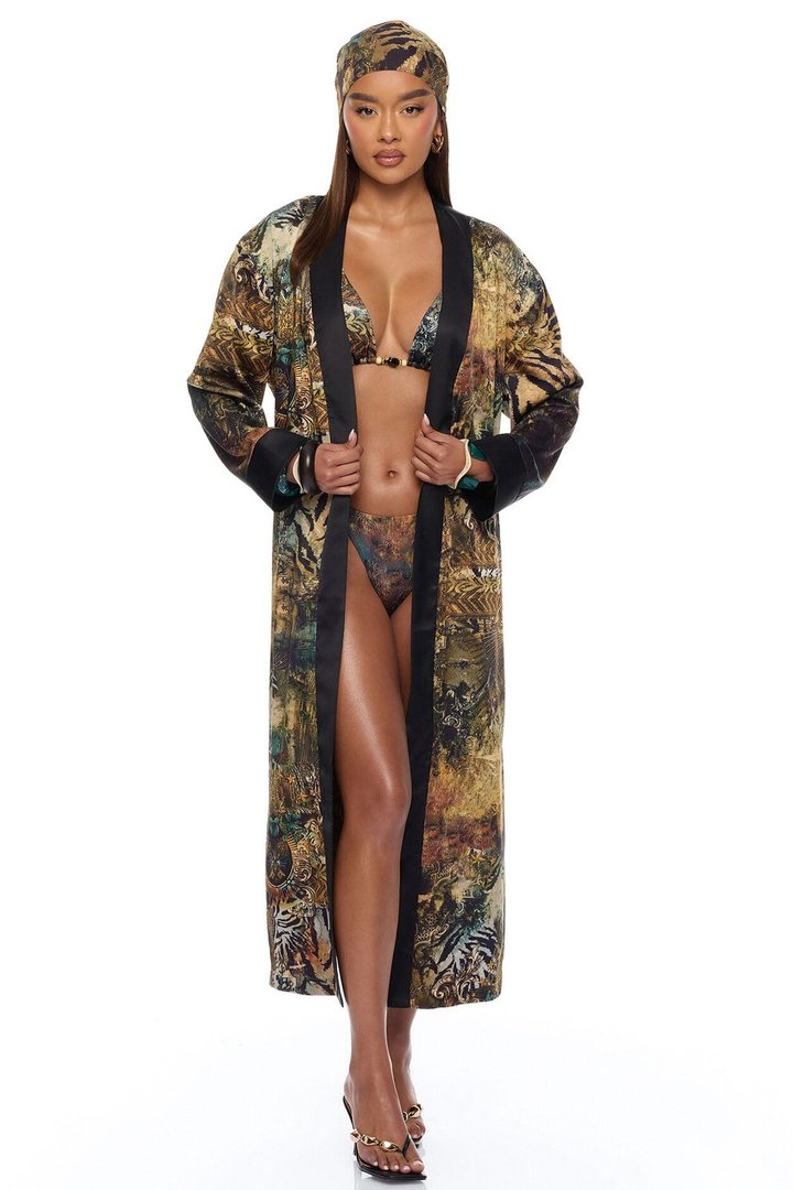 Stay Golden 4 Piece Bikini Set - Olive/combo