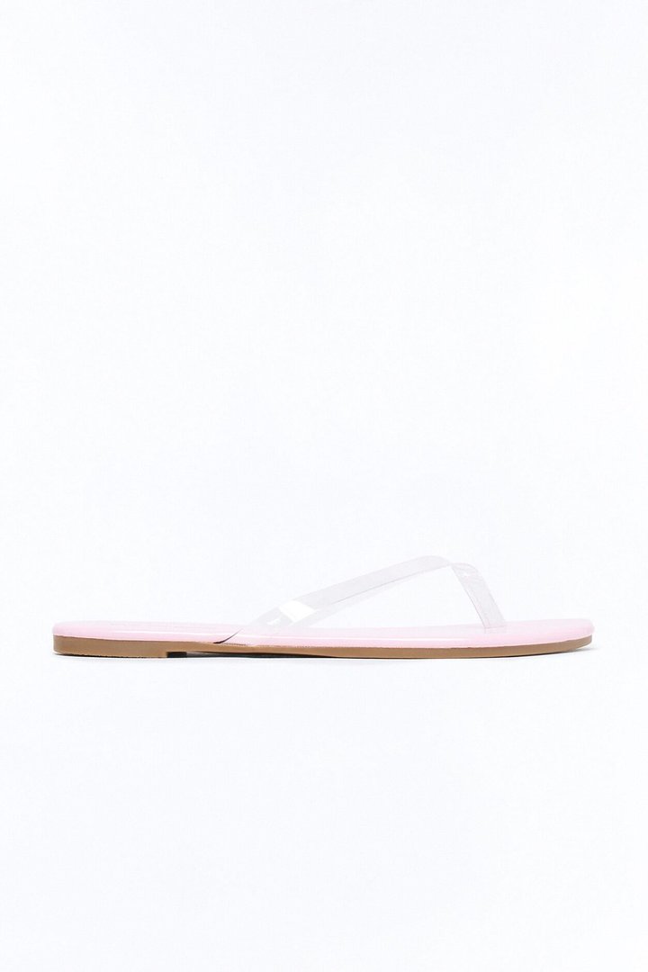 Papaya Clear Strap Flip Flops - Pink