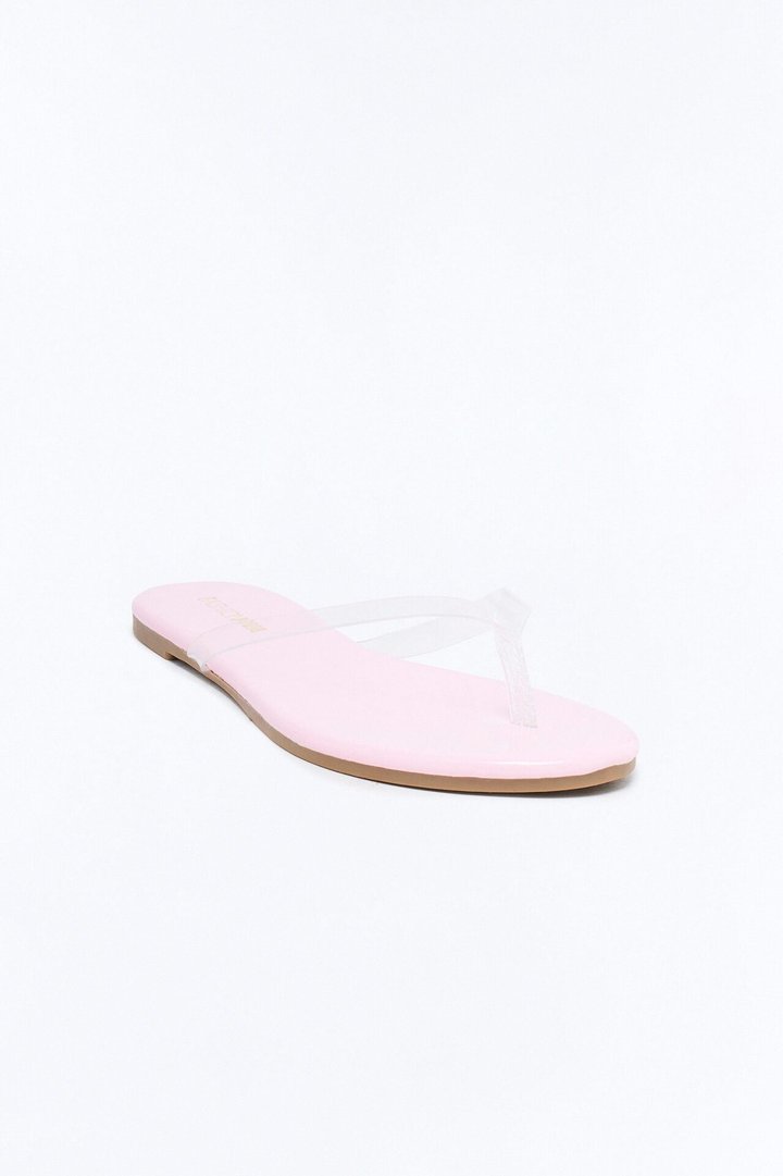 Papaya Clear Strap Flip Flops - Pink